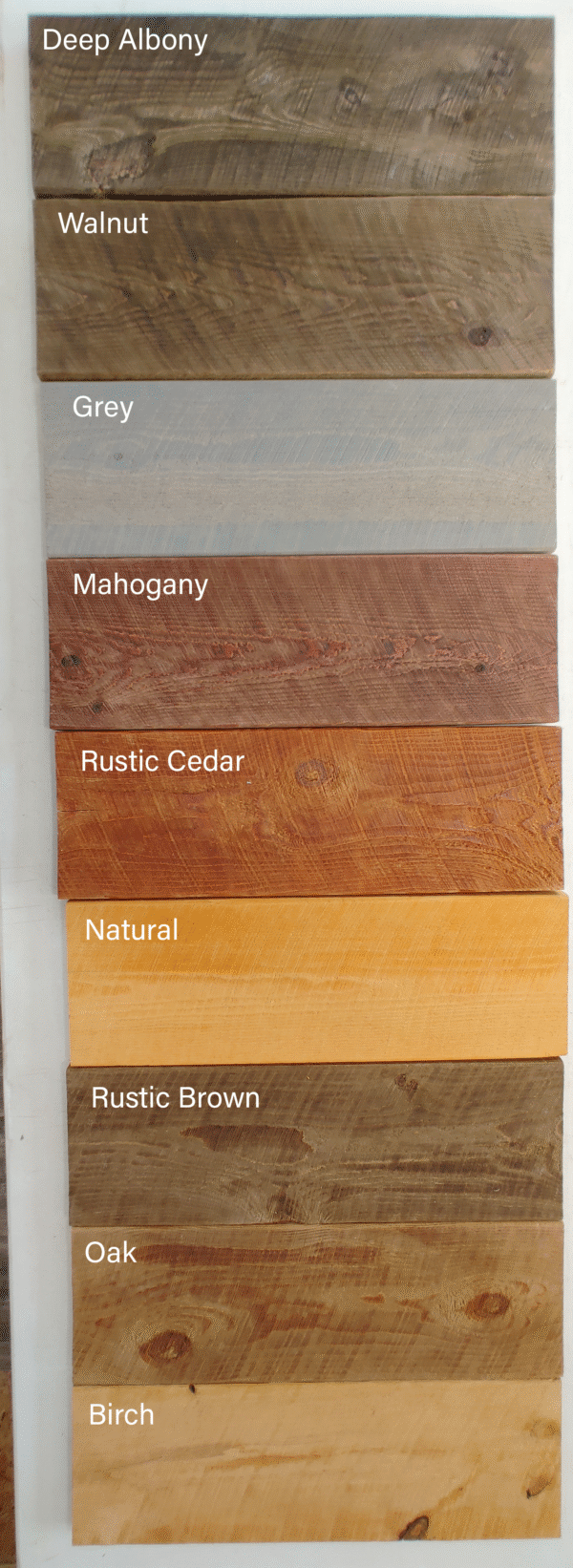 Stain samples